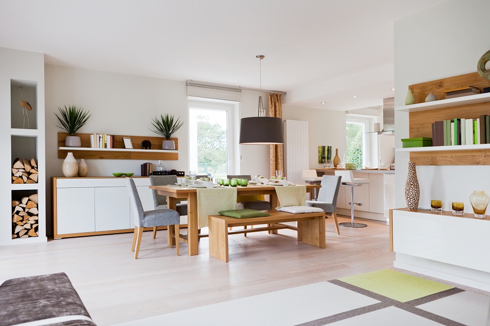 svetlý interiér domu